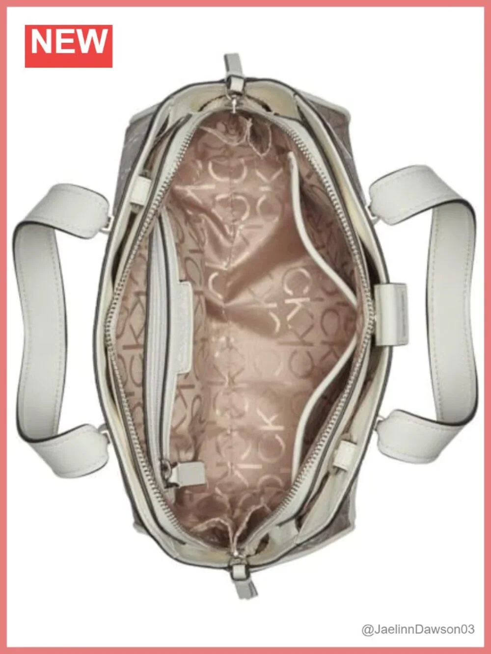 Calvin Klein Women's Satchel Handbag - Triple Compartment Monogram
